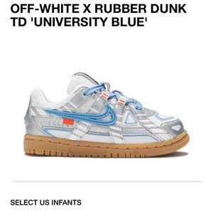 Nike Off-White rubber dunk td university blue